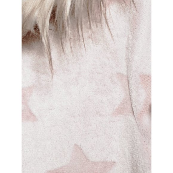 Secret Treasures Faux Fur One Piece Plush Hooded Pajamas PJs Fleece Onesie - Picture 5 of 5